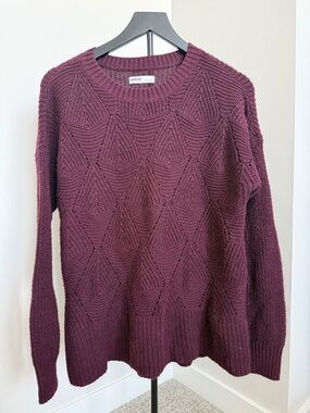 Sonoma Women's Deep Burgundy Crew Neck Sweater